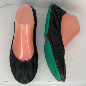 Tieks By Gavrieli Ballet Flats Round Toe Black Matt Leather Women Shoes Sz 10